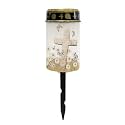 Poceacles Cross Solar Cemetery Lights Grave Solar Lights Solar Cemetery Lamp LED Flameless Candles Outdoor Cemetery Solar Lights for Loss of Mother, Daisy Butterfly Cross