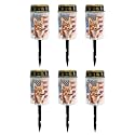 Poceacles Flameless Candle Set of 6 Solar Powered Grave Outdoor Solar Lights Cemetery Candle Lights Fake LED Pillar Candles Outdoor Waterproof Decorative Outdoor Garden Decor, Corgi American Flag