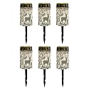 Poceacles Outdoor Solar Lights Solar Grave Candle Outdoor Waterproof Cemetery LED Candles for Cemetery Lawn Porch Outside Decoration, Deer Leaf Green Beige, 6 Piece Set