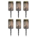 Poceacles Solar Lights Cemetery Solar Lights for Grave Solar Candle Solar Lantern Light Walkway Lights Waterproof Landscape Lighting for Loss of Loved One, Deer American Flag, Pack of 6