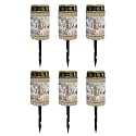 Poceacles Solar Lights Outdoor Cemetery Lights Solar Powered Cemetery Solar Lights Grave Flameless Candles Outdoor Stake Garden Lights Solar Lantern Outdoor Decoration, Aztec Brown Horse, Pack of 6