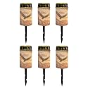 Poceacles Solar Lights Outdoor Grave Candle for Cemetery Decoration Solar Outdoor Lights for Garden Lawn Backyard Pathway Decor, Eagle Mountain Sunset Pattern, 6 Pack