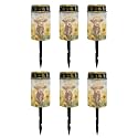 Poceacles Solar Lights Pack of 6 Solar Outdoor Lights Outdoor Waterproof Stake Solar Lights Votive Candles Grave Solar Candles for Memorial Day Pathway Decorations, Cute Cow Sunflower