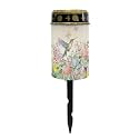 Poceacles Solar Lights Waterproof Solar Garden Lights Cemetery Solar Outdoor Lights Outdoor Stake Automatic Solar Lantern for Cemetery Grave Decoration, Hummingbird Flower Butterfly