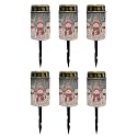 Poceacles Solar Pathway Lights Outdoor Grave Solar Lights Outside Waterproof Cemetery Flameless Candles Outdoor Grave Candle Christmas Decor, Snowman Tree, Pack of 6