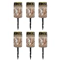 Poceacles Solar Powered Outdoor Lights Cemetery Solar Candle Solar Memorial Lights Outdoor Waterproof Landscape Lights for Yard Patio Lawn Outdoor Home Decor, Aztec Horse Brown, Pack of 6
