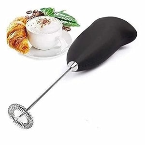 mini coffee milk egg beater electric foam hand blender mixer classic sleek design froth whisker latte maker for milkcoffee beatercafe lattecappuccino black
