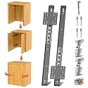 Pocket Door Slide Kit, Cabinet Door Hardware for Insert Doors