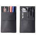 diodrio Pocket Protector for Men Shirt, Leather Pocket Pen Holder, 2 Pack