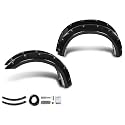 Pocket Rivet Bolt Fender Flares Sand Blast Textured Compatible with Ford Ranger 1993-2011, Fit 6' and 7' Styleside Beds Only, Not Fit FX4 Submodels Black