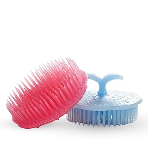 pocket scalp massage comb for hair styling round brush easy hand grip shampoo comb small manual hair massager shower brush hair comb washing tool for womens mens multi color pack of 2