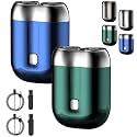 Pocket Shaver USB Mini Shavers for Men, 2025 New Upgrade Pocket Shaver USB Mini Shavers for Men, New Model Portable Rechargeable Dual-Head Wet and Dry Electric Razor (Blue+Green)