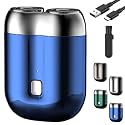 Pocket Shaver USB Mini Shavers for Men, 2025 New Upgrade Pocket Shaver USB Mini Shavers for Men, New Model Portable Rechargeable Dual-Head Wet and Dry Electric Razor (Blue)