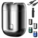 Pocket Shaver USB Mini Shavers for Men, 2025 New Upgrade Pocket Shaver USB Mini Shavers for Men, New Model Portable Rechargeable Dual-Head Wet and Dry Electric Razor (Silver)