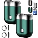 Pocket Shaver USB Mini Shavers for Men, 2025 New Upgrade Pocket Shaver USB Mini Shavers for Men, New Model Portable Rechargeable Dual-Head Wet and Dry Electric Razor (Green+Green)