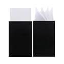Luckyvestir Pocket Squares for Men Prefolded, Mens Handkerchiefs on Card, White Black Pocket Square for Suit Jacket Tuxedo
