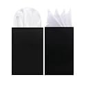 Luckyvestir Pocket Squares for Men Prefolded, Mens Handkerchiefs on Card, White Black Pocket Square for Suit Jacket Tuxedo