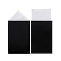 Luckyvestir Pocket Squares for Men Prefolded, Mens Handkerchiefs on Card, White Black Pocket Square for Suit Jacket Tuxedo