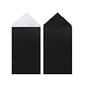 Luckyvestir Pocket Squares for Men Prefolded, Mens Handkerchiefs on Card, White Black Pocket Square for Suit Jacket Tuxedo