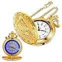 Pocket Watch with LED Lights, Creative Arabic Numeral Dial for Men's Pocket Watch
