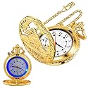 Pocket Watch with LED Lights, Creative Arabic Numeral Dial for Men's Pocket Watch