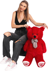 pocketfriendly red teddy bear 3 feet for gift st e some one   - 81 cm