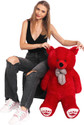 Pocketfriendly red teddy bear 3 feet for gift st e (some one )  - 81 cm
