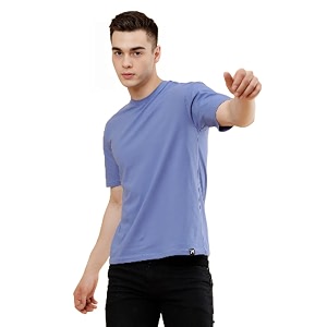 POCKMAN Oversized Fit Mens Round Neck Cotton