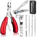 Podiatrist Toenail Clippers for Seniors Thick Toenails, Professional Pedicure Tools Kit, Toe Nail Clippers Adult Thick Nails Long Handle, Ingrown Toenail Tool Removal Kit for Seniors, Men, Pedicure