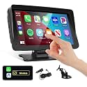 Podofo Portable Car Stereo with Wireless Carplay 7Inch Carplay Screen