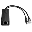 POE Splitter Adapter 5V 2.4A Gigabit Ethernet Power Over Ethernet Splitter, IEEE 802.3Af/At. Beschikt RJ45 to DC5.5x2.1mm Interface,15W(Max),Geschikt Voor IP-camera's, Draadloze Routers