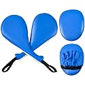 Poen 4 Pcs Taekwondo Kick Pads Set with Focus Mitts and Double Kick Paddle, Martial Arts Training Equipment for Kids Adults, Karate Kickboxing Punching and Kicking Practice Gear