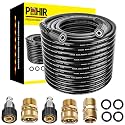 POHIR 100ft Pressue Washer Hose 4000 PSI, High Power Washing Hose, Replacement Hose with M22 Extension Adapter and 4pcs M22 14mm to 3/8 Quick Connect