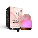 POHS USB Himalayan Mini Heart Salt Lamp, 7 Color Changing LED Bulb, Hand Crafted Crystal Rock Salt Night Light for Home Decor, Desk, and Gift | Premium Quality Wood Base and USB Cable
