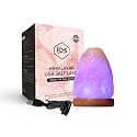 POHS USB Himalayan Mini Natural Salt Lamp, 7 Color Changing LED Bulb, Hand Crafted Crystal Rock Salt Night Light for Home Decor, Desk, and Gift | Premium Quality Wood Base and USB Cable