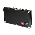 POK3R STUFF INDIA Empty 300 Pc Black Aluminium Poker Chip Case – Durable Lockable Carrying Box | Portable Storage Organizer for Casino Chips, Poker Nights, Home Games & Tournaments (No Chips)