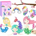 Poke in Fun Art Fabric Craft, Arts and Crafts for Kids,DIY Craft Kits,Create Mess Free Craft,Art Activity Birthday Christmas Gift Ideas for Children,Rainbow Toys for Girls and Boys Ages 4-10+