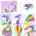 Poke-in Fun Art Fabric Craft- Magical Dream Decor,Mess Free Kids'Paper Craft Kits,Arts and Crafts for Kids,DIY Art Activity Birthday Ideas for Children,Toys for Girls &Boys Ages 4-10+