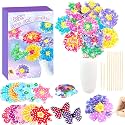 Poke in Fun Art Flower Craft Kits for Kids,Arts and Crafts for Kids,Mess Free Kids'Paper Craft Kit,Party & Home Décor,DIY Art Supplies Creative Activity Birthday Gifts,Toys for Girls Boys Ages 4-10+
