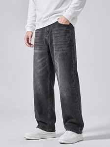 Pokie Loose Fit Men Dark Grey Jeans
