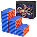 Pokiiulk 300 Darts Fits for Nerf Elite Blasters, Compatible with Disruptor, Strongarm etc. Elite Blasters, with a Target Fits for Nerf Blasters, Blue, 0.4in