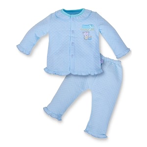night suit for babies full sleeves solid hosiery cotton night suits for baby boy and baby girl night wearnight dresssleeping tshirt and pyjama set light blue-size-2