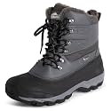 POLAR Mens Waterproof Outsole Deep Tread Fully Faux Fur Lined Winter Durable Snow Boots