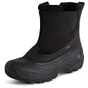 POLAR Mens Waterproof Outsole Deep Tread Fully Faux Fur Lined Winter Durable Snow Boots