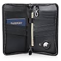Polare Full Grain Leather Family Travel Passport Wallet and Documents Organizer RFID Blocking Case Holder Fits 6 Passports for Men and Women