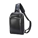 Polare Modern Style Sling Shoulder Bag Men’s Travel/Hiking Daypack with Full Grain Italian Leather and YKK Zippers