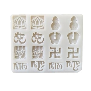 16 in 1 trendy and unique diwali silicon epoxy casting mould diy craft  16 cavaties mould