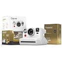 Polaroid Now I-Type Instant Camera -White Camera + Gold Film Bundle (6185), White/Gold