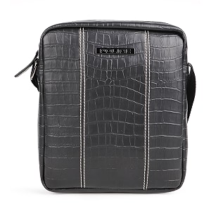 police croco classy pt men39s black color cross body bag