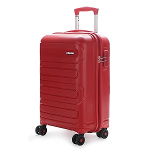 police novex luggage trolley bag electric red colour  20 inches lightweight luggage bag  trolley with 360 degree rotation 4 wheels  cabin trolley bag with combination lock